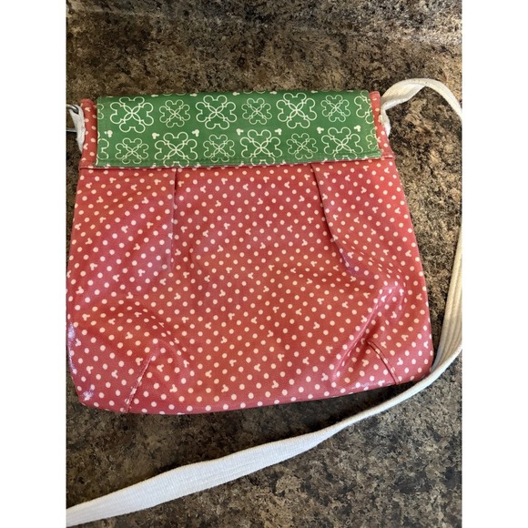 DISNEY PARK AUTHENTIC Crossbody Shoulder Bag Purse pink and white polka dots - Picture 7 of 10
